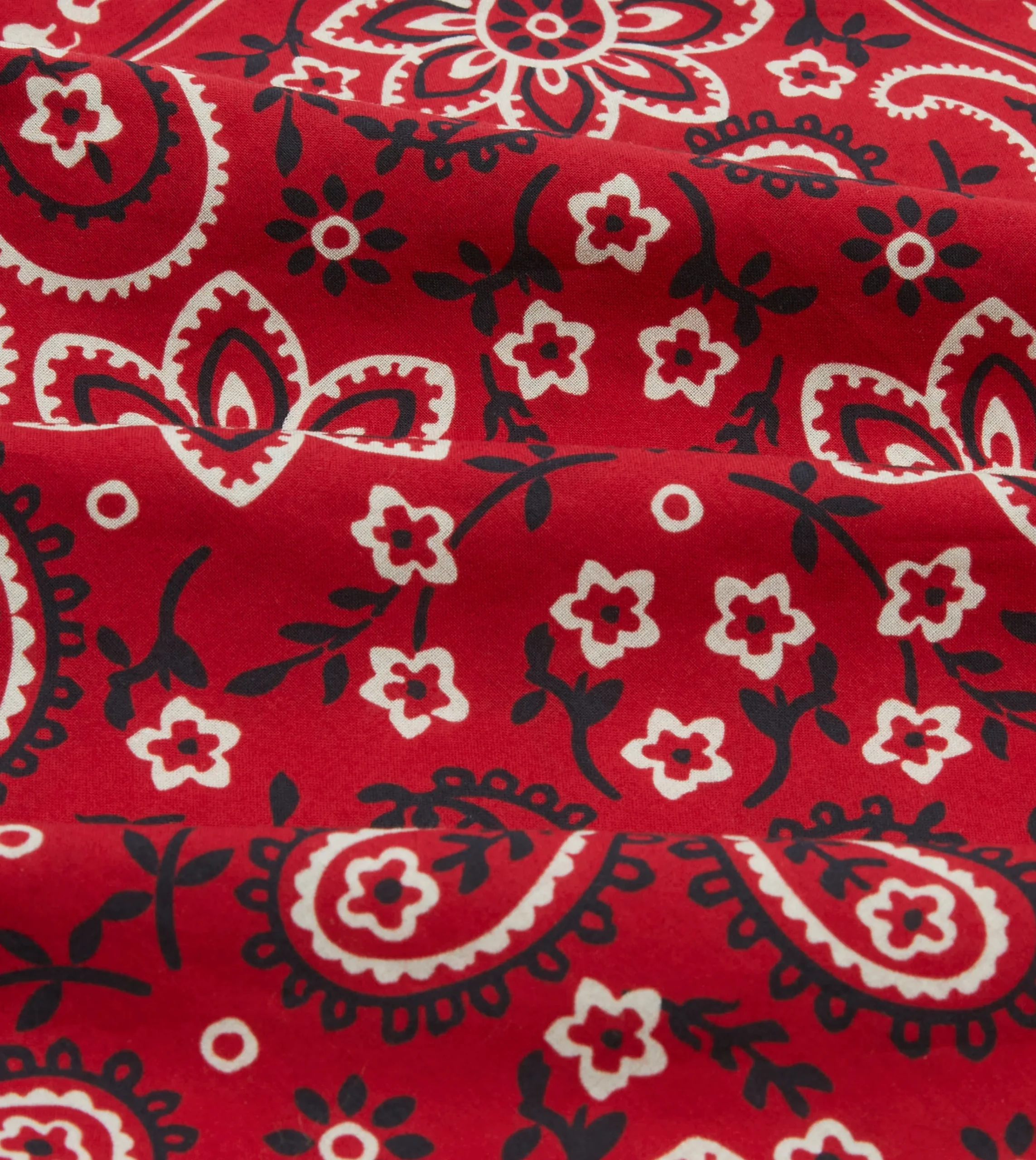 Drake’s Paisley Print Cotton Bandana