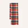 Drake’s Red Tartan Check Wool Scarf