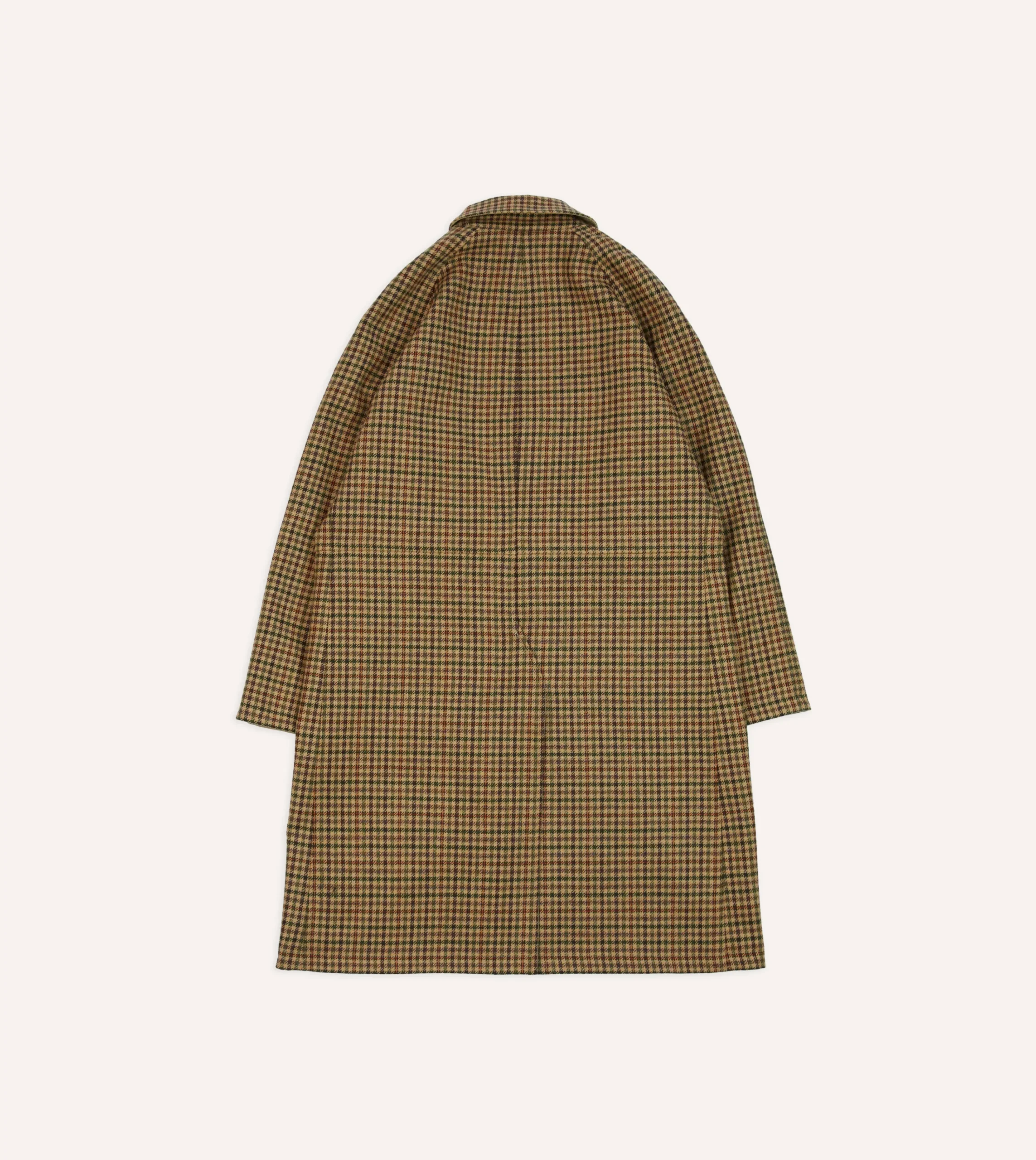 Drake’s Reversible Tweed-Cotton Raglan Mac