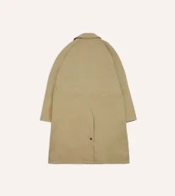 Drake’s Reversible Tweed-Cotton Raglan Mac