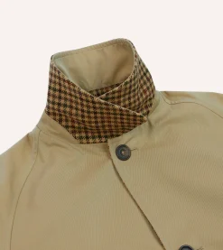 Drake’s Reversible Tweed-Cotton Raglan Mac