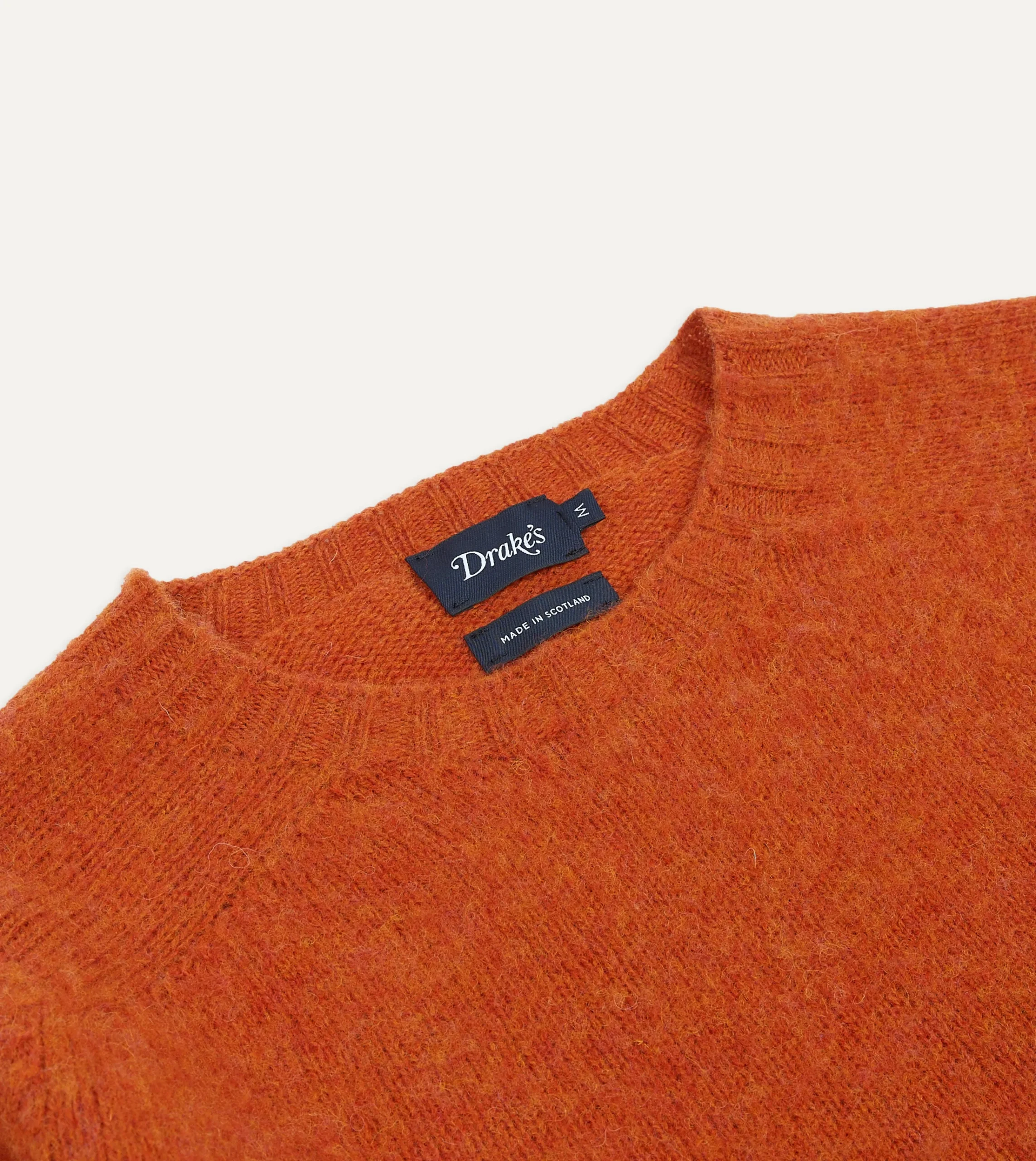 Drake’s Brushed Shetland Crew Neck Jumper