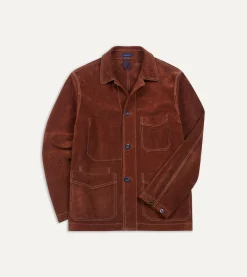 Drake’s Heavyweight Suede Five-Pocket Chore Jacket