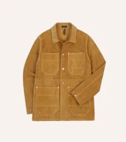 Drake’s Sand Suede Welder Jacket