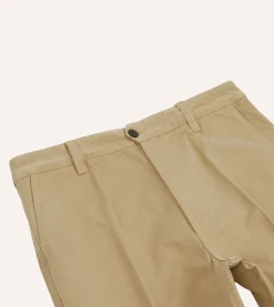 Drake’s Textured Cotton Flat Front Chino