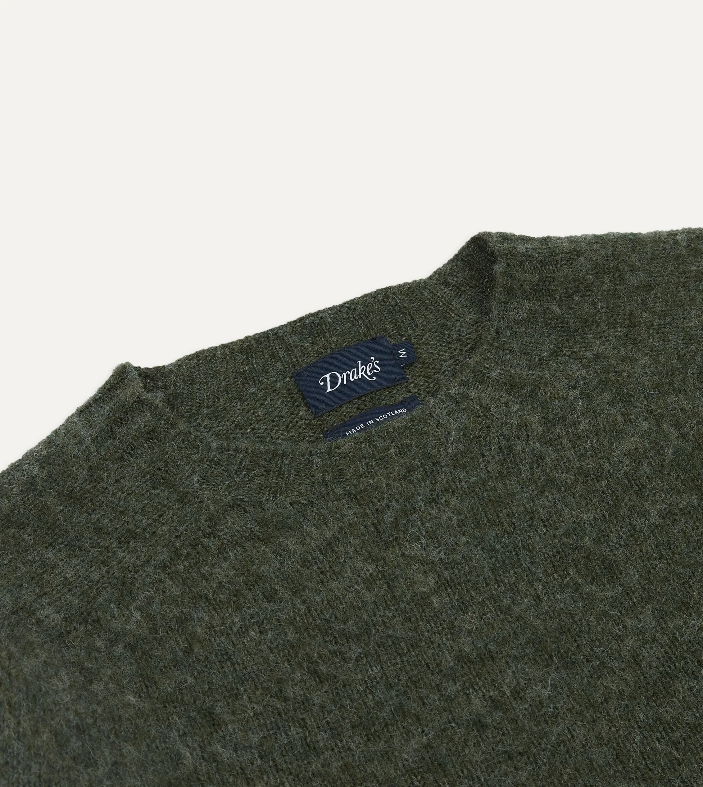Drake’s Brushed Shetland Crew Neck Jumper