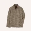 Drake’s Shepherd Check Tweed Five-Pocket Artist Chore Jacket