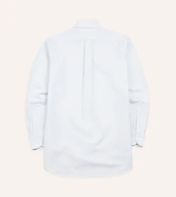 Drake’s Ticking Stripe Cotton Oxford Cloth Button-Down Shirt