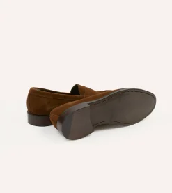 Drake’s Suede Charles Goodyear Welted Penny Loafer