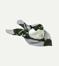 Drake’s St. JOHN By Drake's Green Orchard Print Silk Bandana