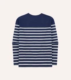 Drake’s St. JOHN By Drake's Navy Breton Long Sleeve T-Shirt