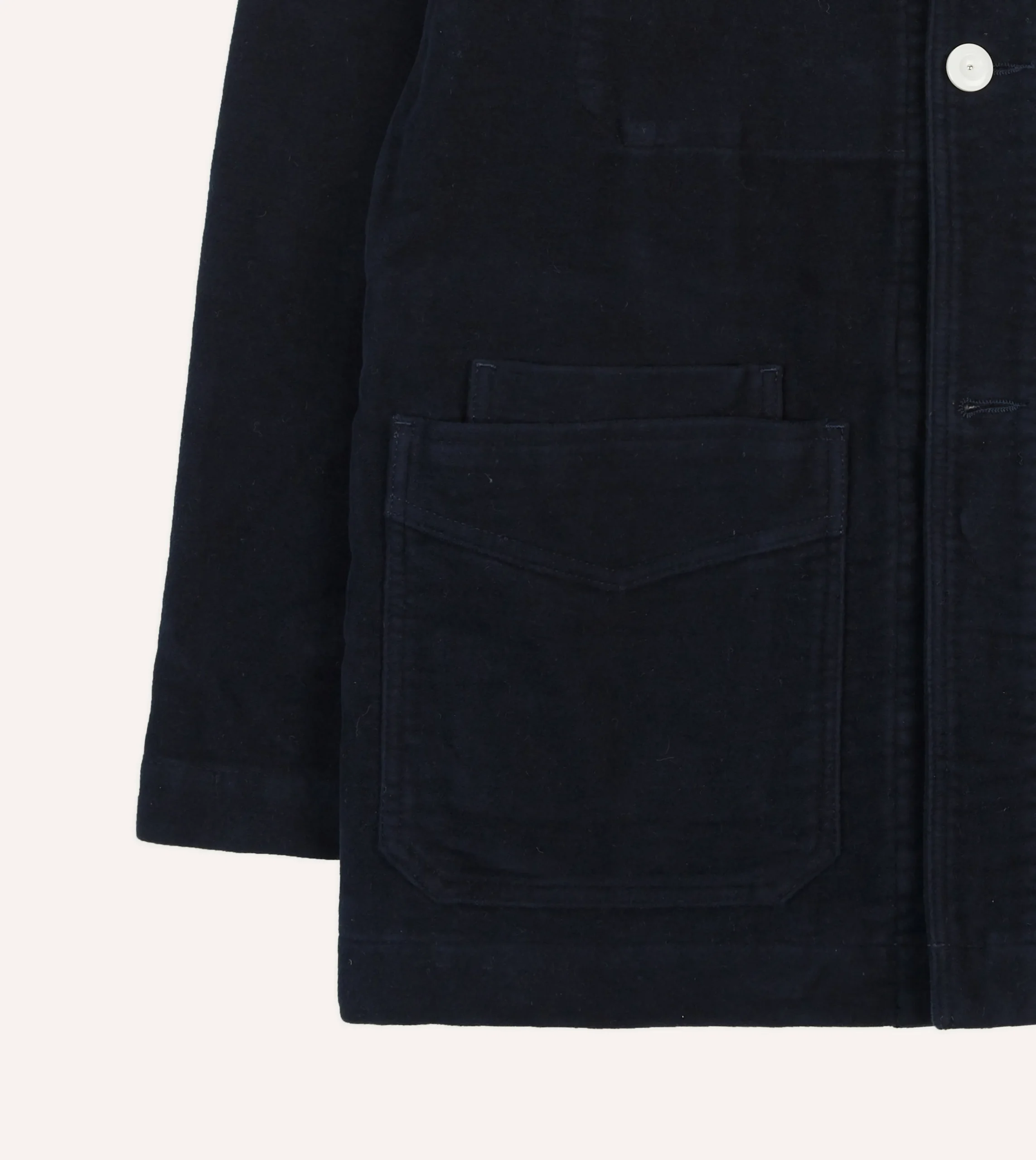Drake’s St. JOHN By Drake's Navy Moleskin Five-Pocket Chore Jacket