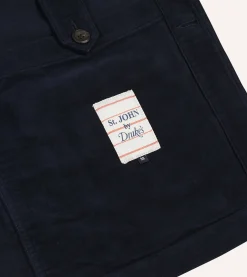 Drake’s St. JOHN By Drake's Navy Moleskin Five-Pocket Chore Jacket