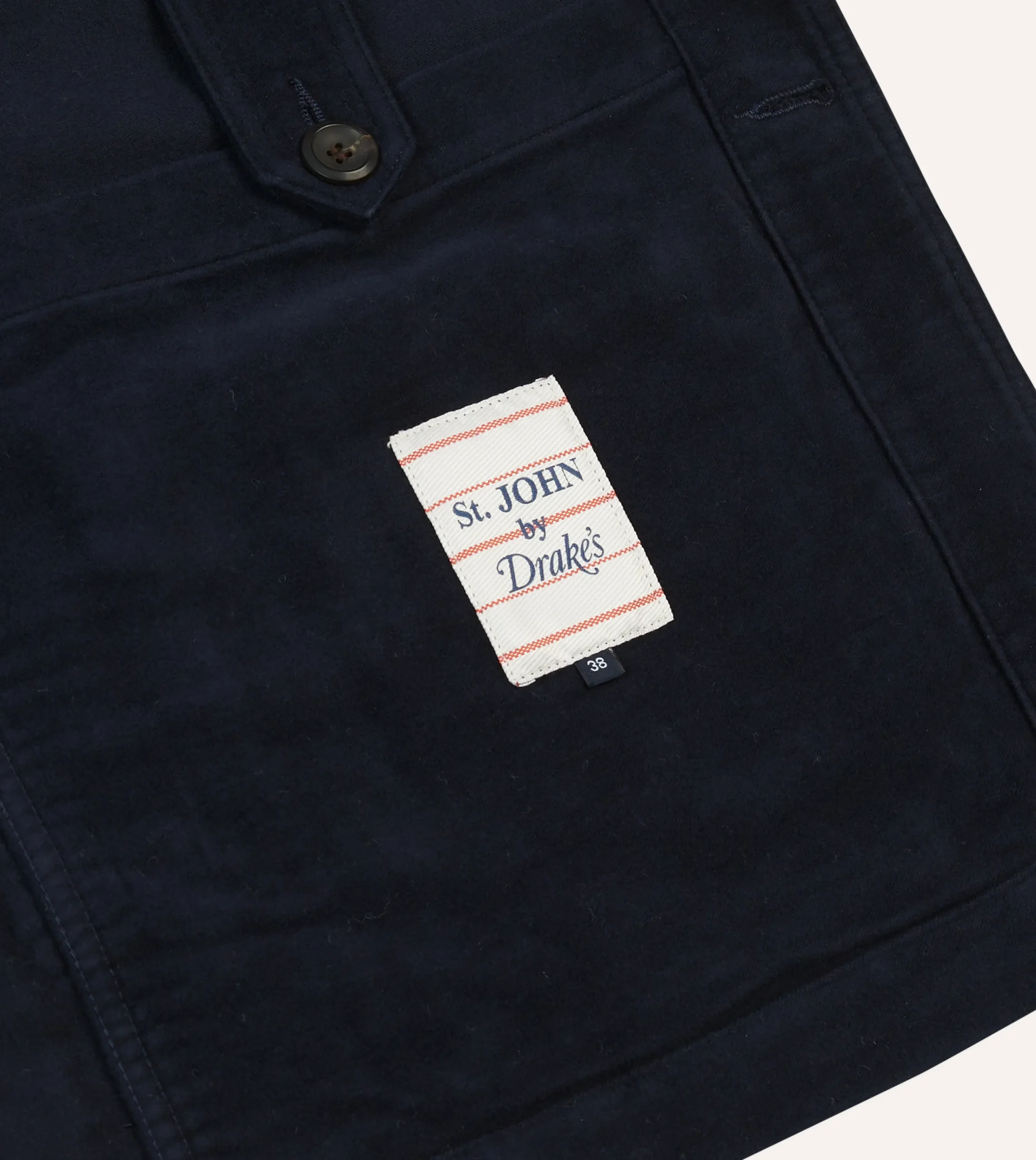 Drake’s St. JOHN By Drake's Navy Moleskin Five-Pocket Chore Jacket