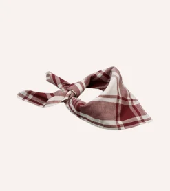 Drake’s St. JOHN By Drake's Red Tablecloth Print Cotton Bandana