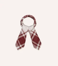 Drake’s St. JOHN By Drake's Red Tablecloth Print Cotton Bandana