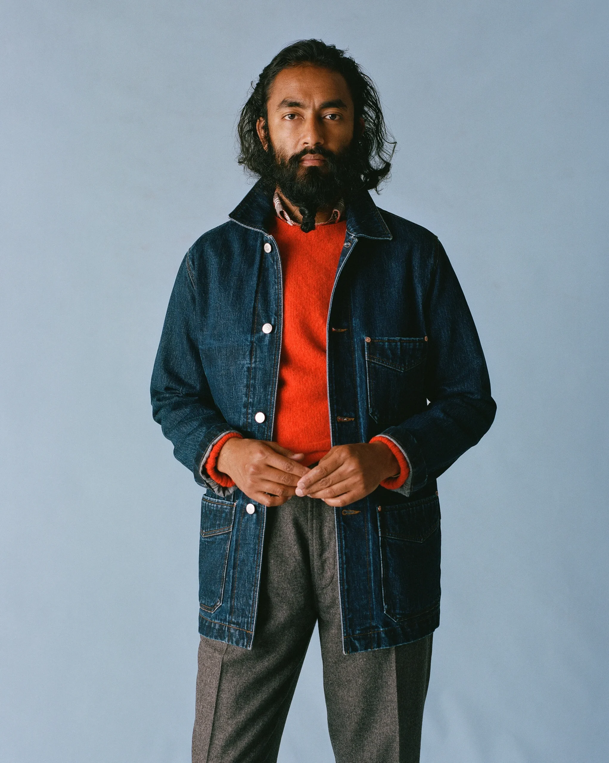 Drake’s Selvedge Denim Five-Pocket Chore Jacket