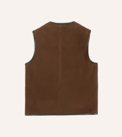Drake’s Suede Shearling Vest