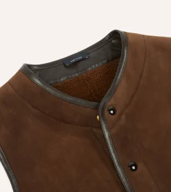 Drake’s Suede Shearling Vest