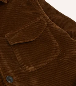 Drake’s Tan Corduroy Three-Pocket Field Jacket