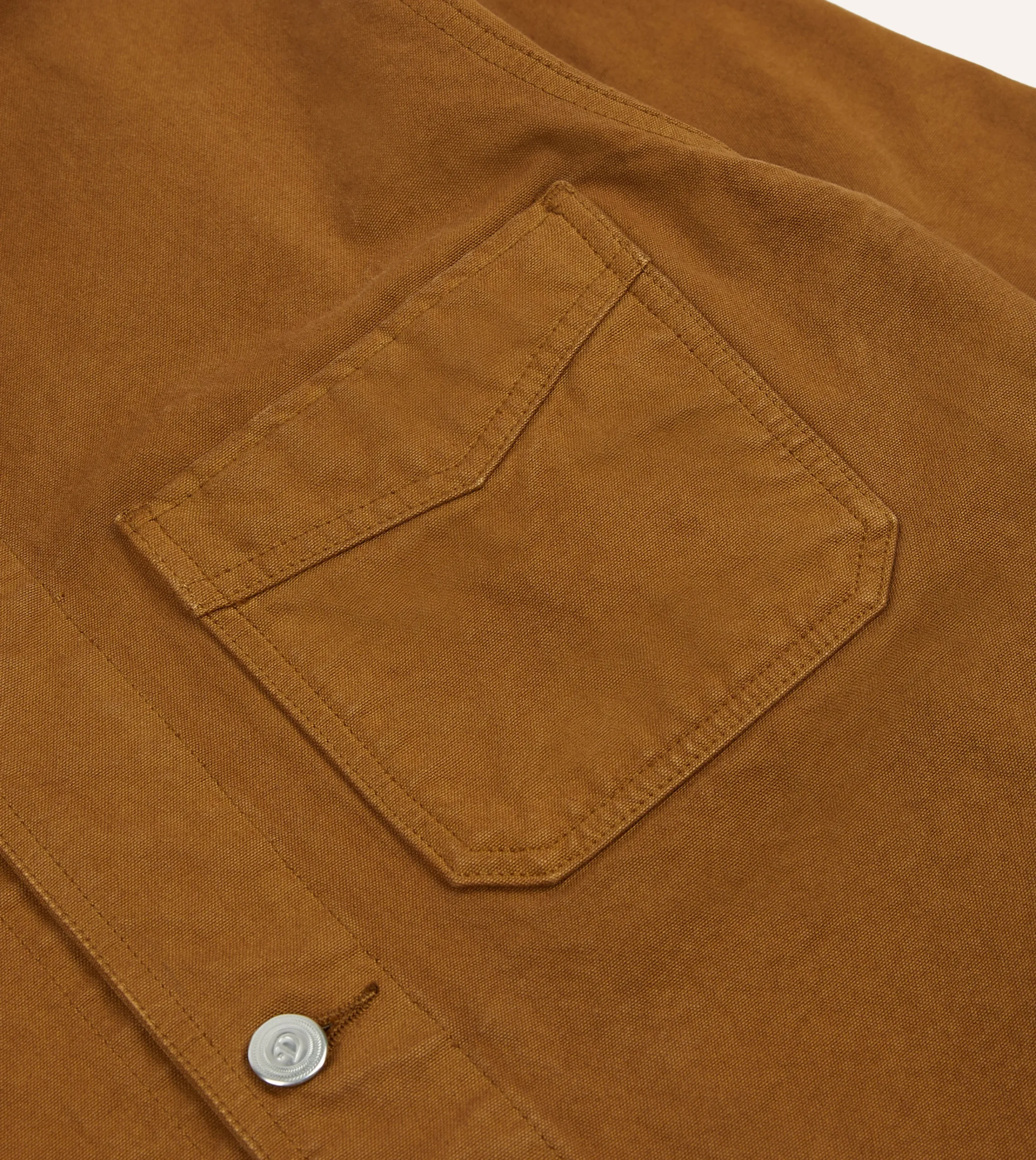 Drake’s Tobacco Cotton Duck Canvas Five-Pocket Chore Jacket