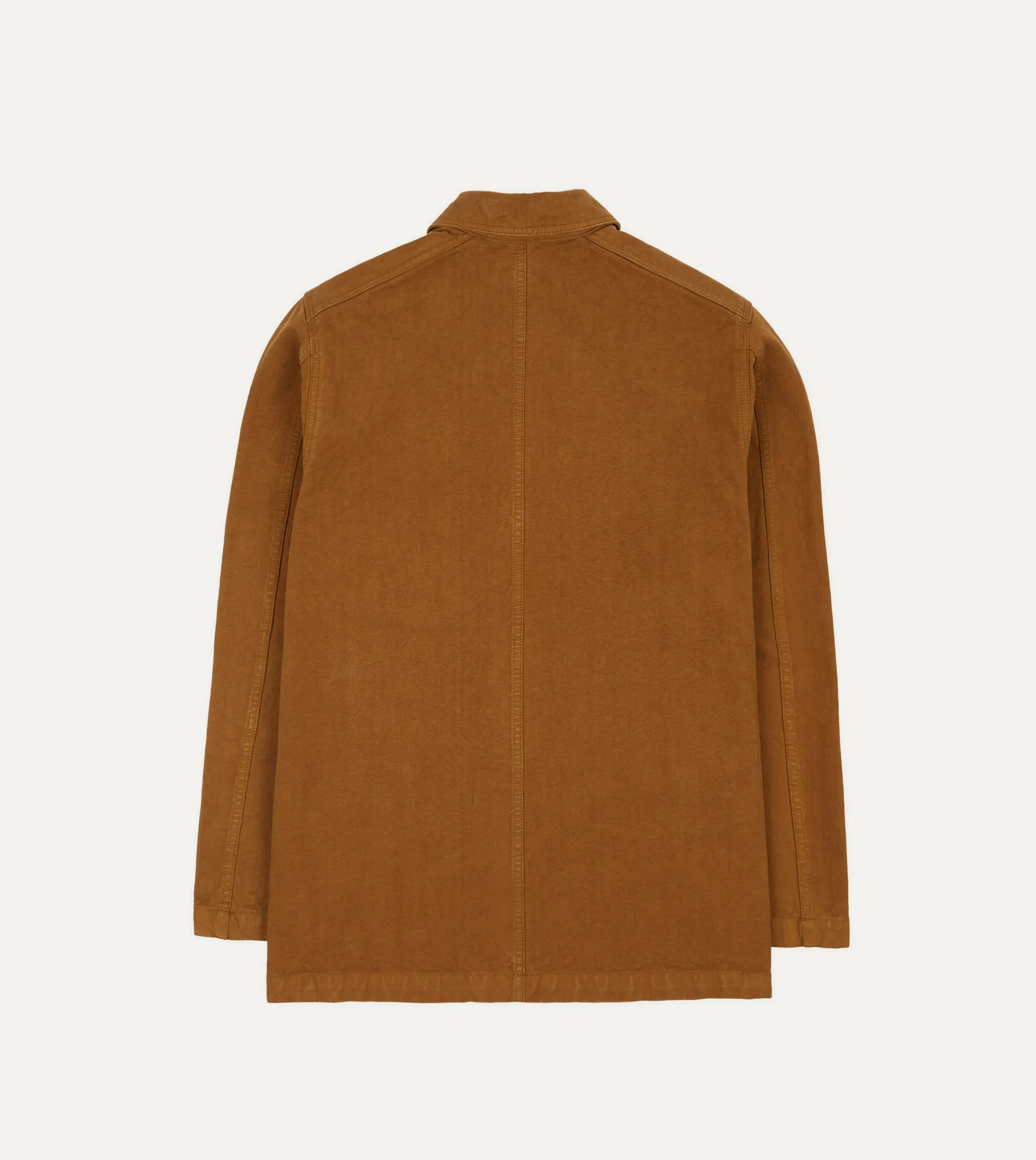 Drake’s Tobacco Cotton Duck Canvas Five-Pocket Chore Jacket