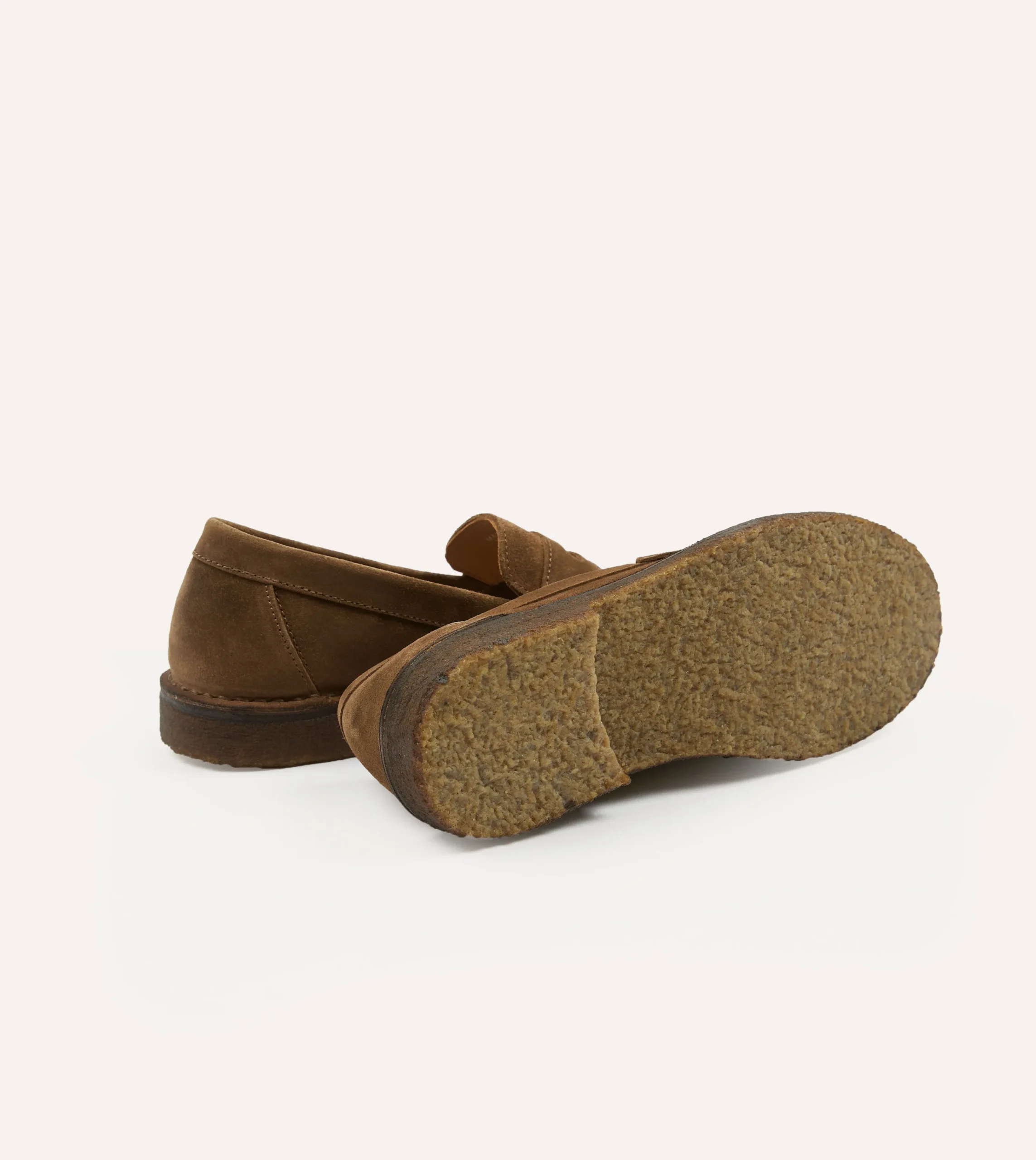 Drake’s Suede Canal Penny Loafer With Crepe Sole