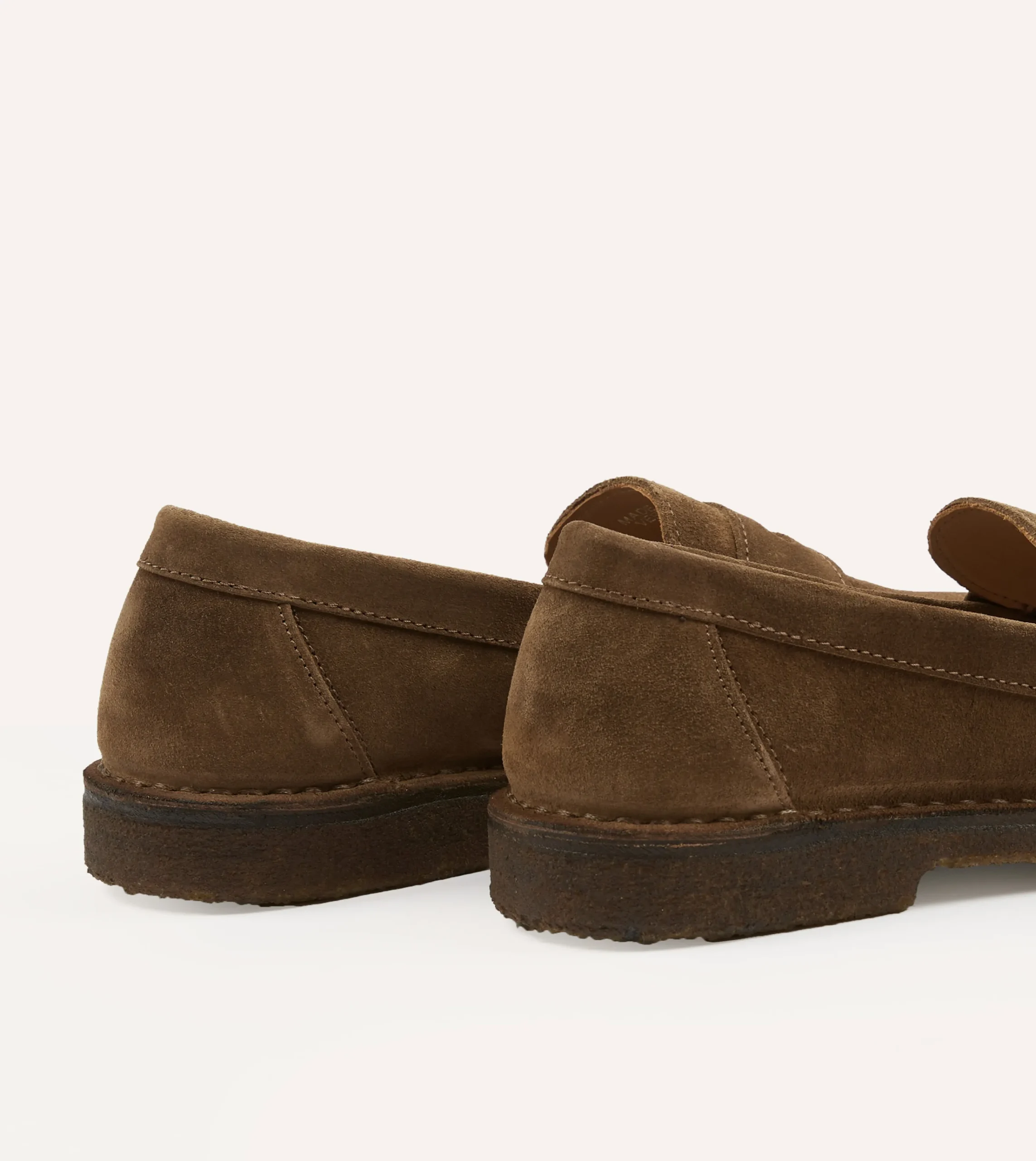 Drake’s Suede Canal Penny Loafer With Crepe Sole