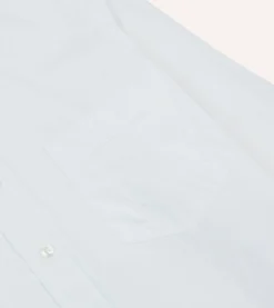 Drake’s White Cotton Pocket Poplin Button-Down Shirt