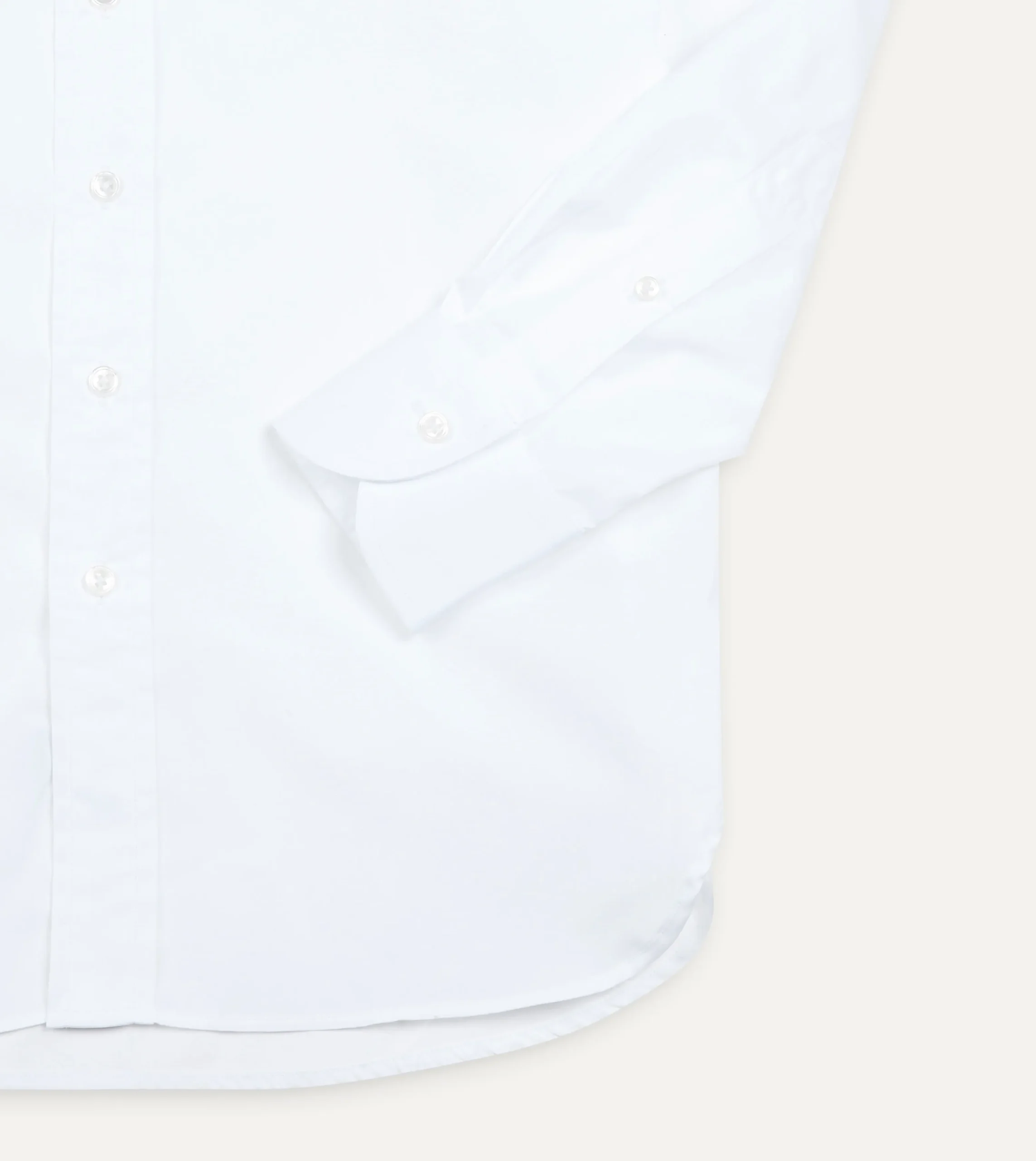 Drake’s White Cotton Spread Collar Poplin Shirt