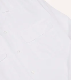 Drake’s Linen Camp Collar Long Sleeve Shirt