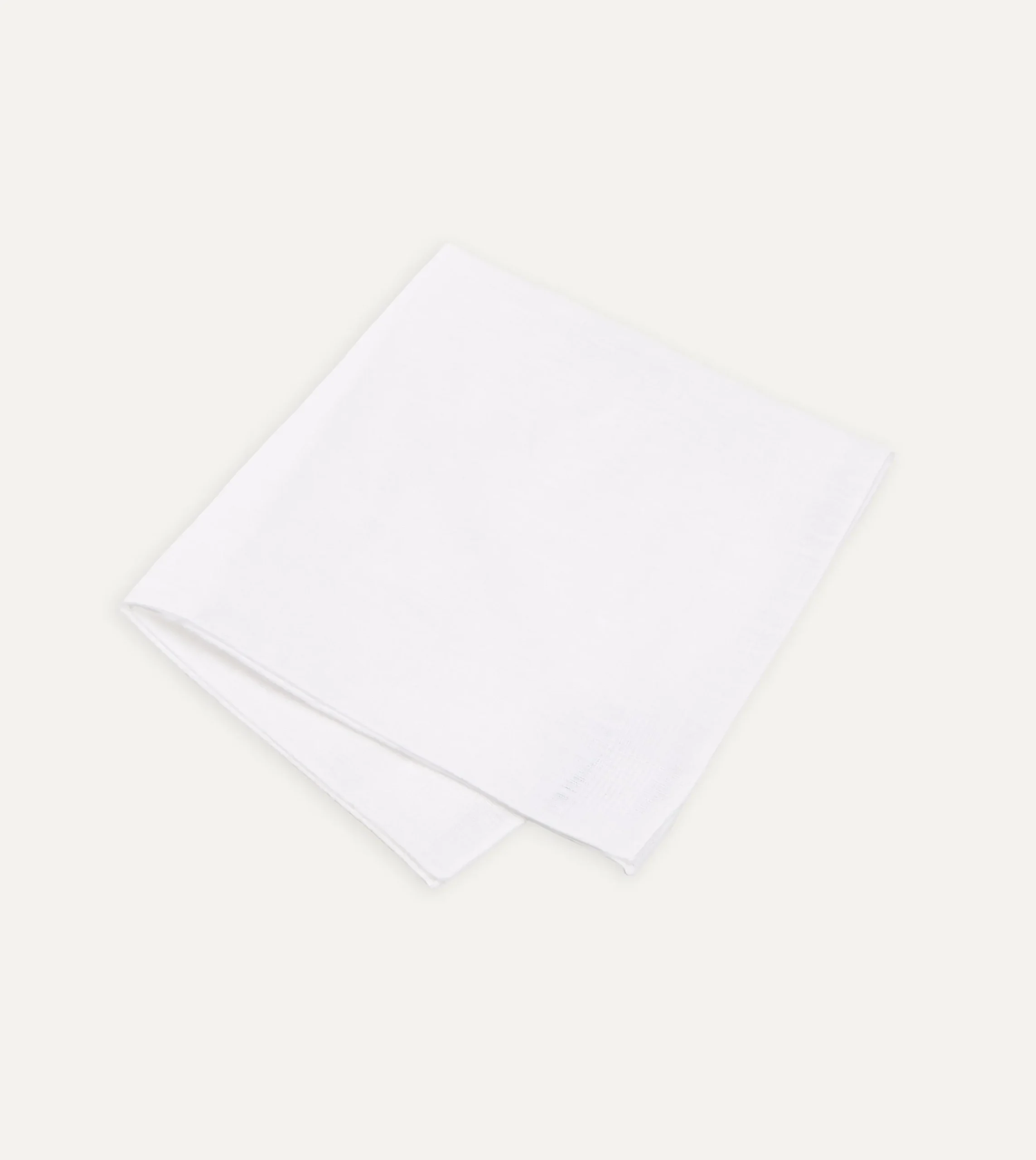Drake’s White Linen Pocket Square