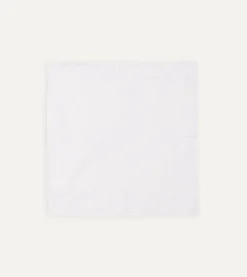 Drake’s White Linen Pocket Square