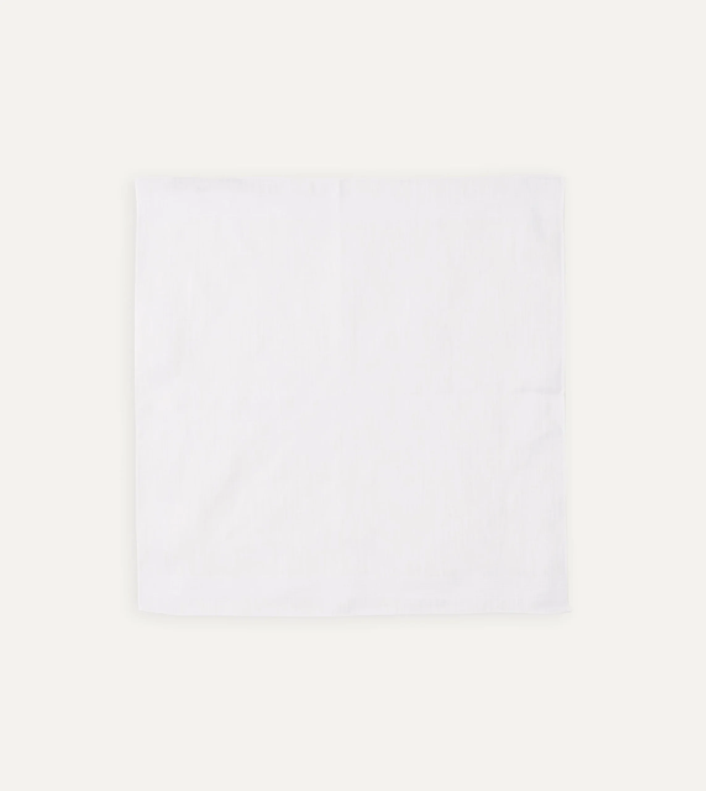 Drake’s White Linen Pocket Square
