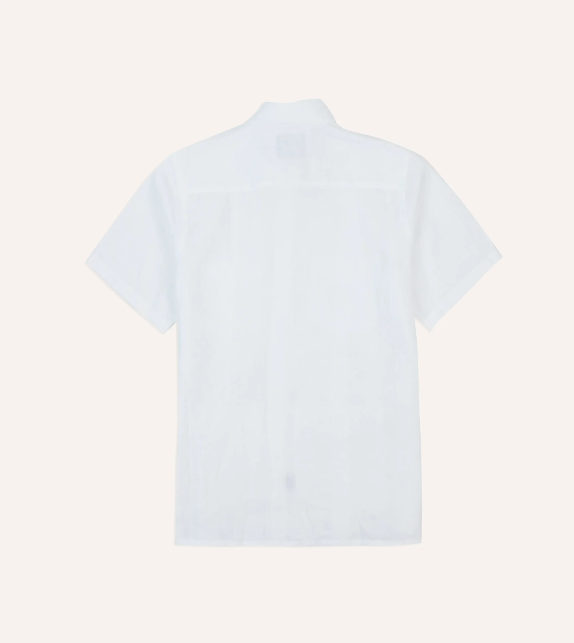 Drake’s White Linen Short Sleeve Cuban Shirt