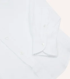 Drake’s Linen Spread Collar Shirt