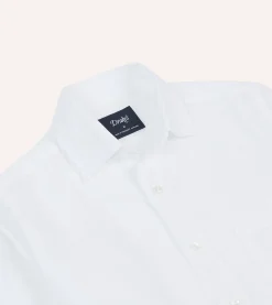 Drake’s Linen Spread Collar Shirt