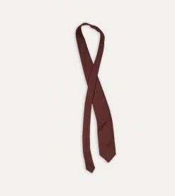 Drake’s Wine Hand Rolled Large Knot Grenadine Tie