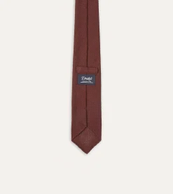 Drake’s Wine Hand Rolled Large Knot Grenadine Tie
