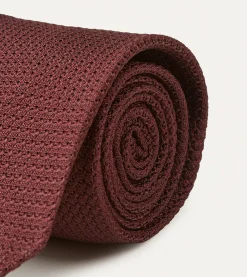 Drake’s Wine Hand Rolled Large Knot Grenadine Tie