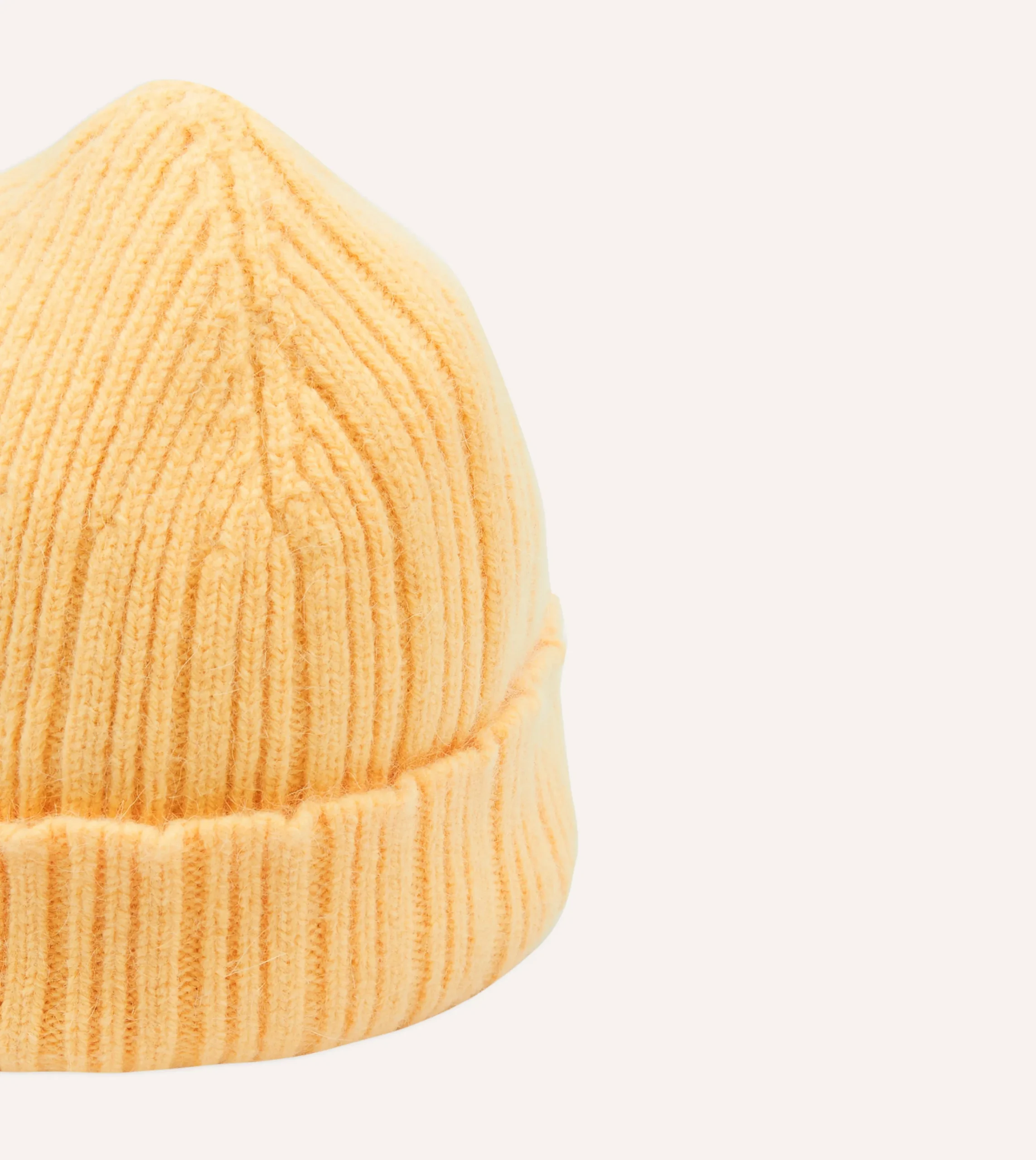 Drake’s Angora Lambswool Ribbed Knit Cap