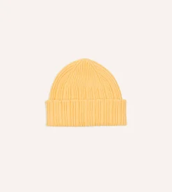 Drake’s Angora Lambswool Ribbed Knit Cap