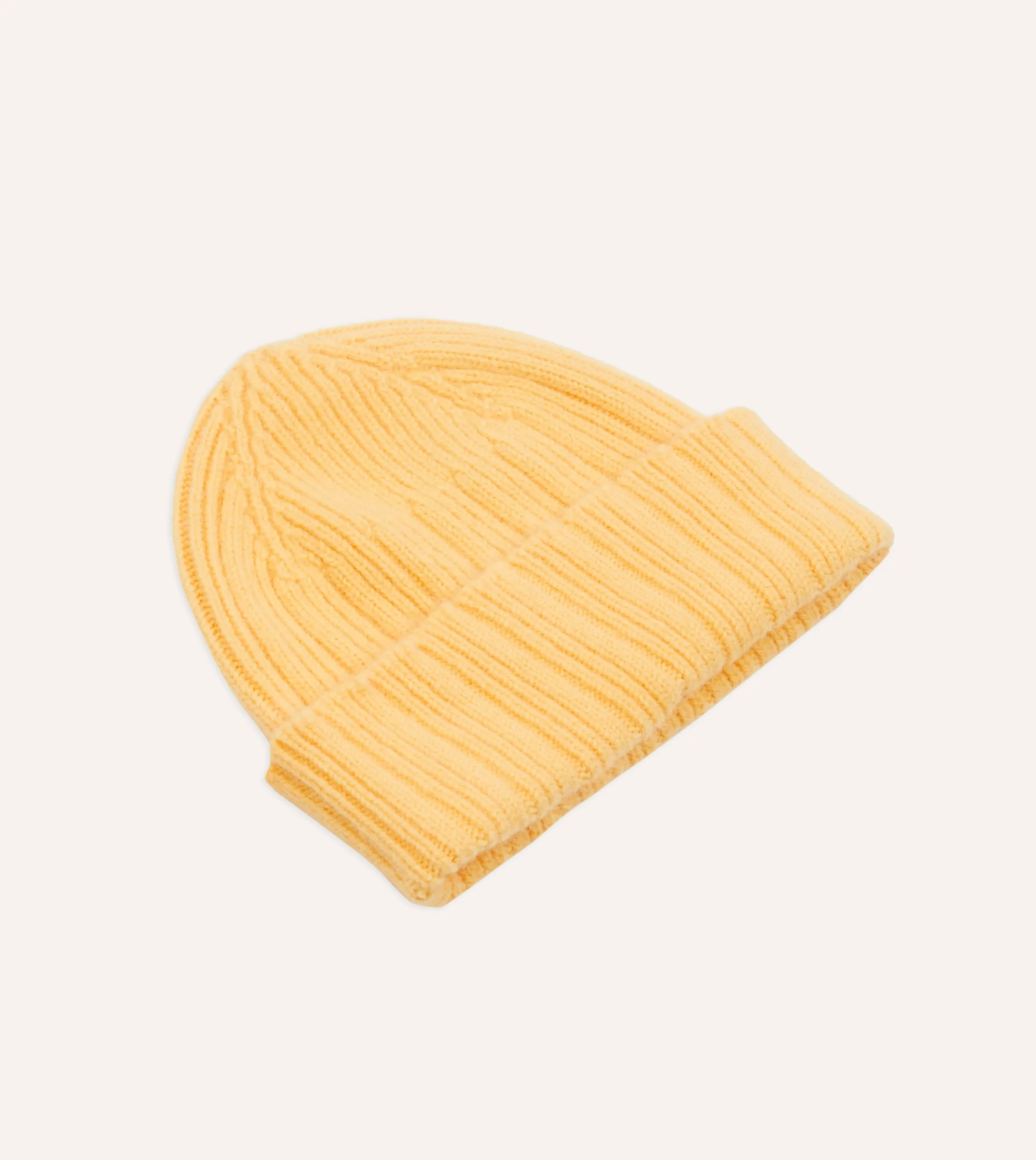 Drake’s Angora Lambswool Ribbed Knit Cap
