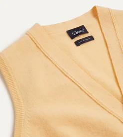 Drake’s Lambswool Sleeveless Cardigan