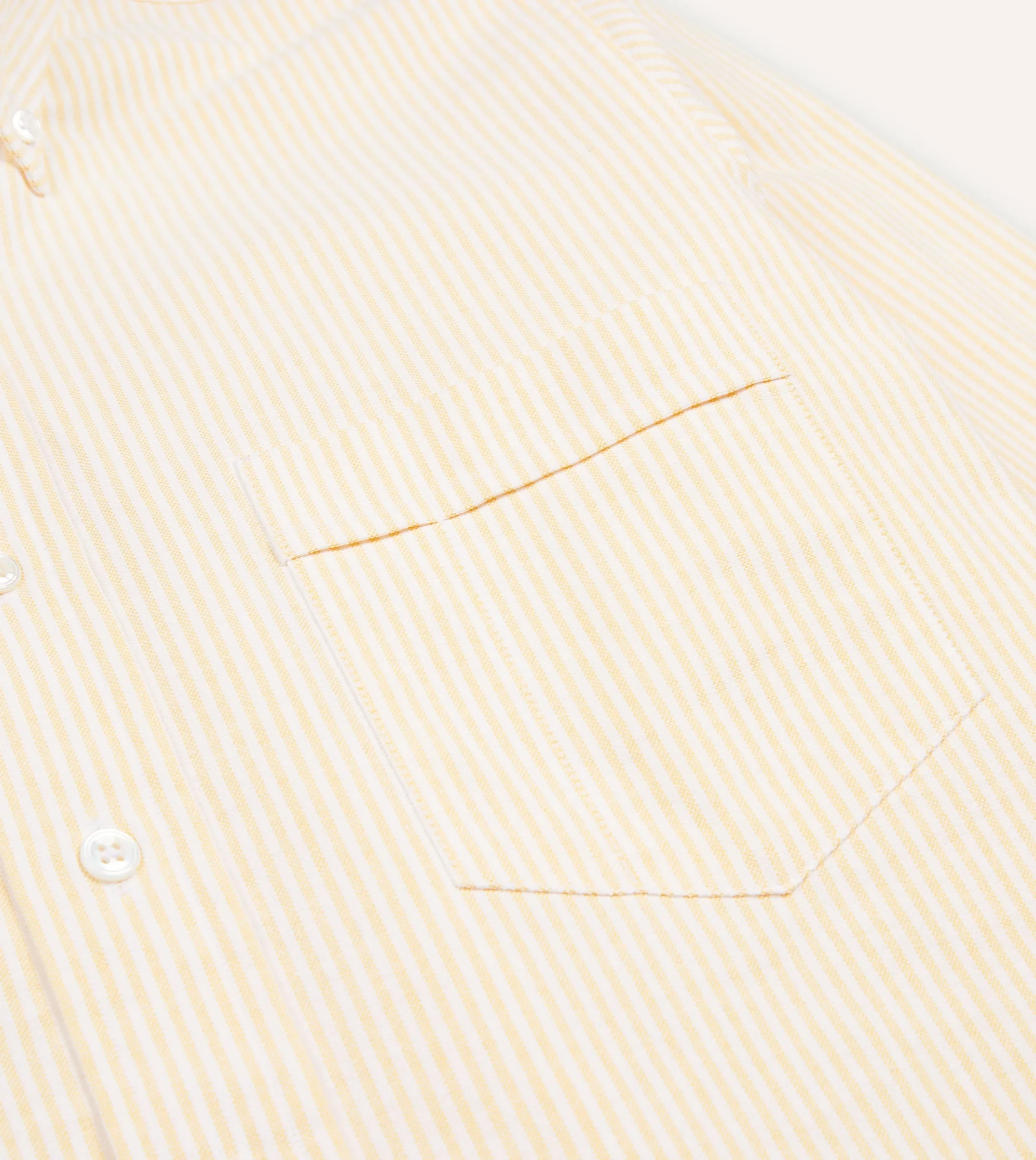 Drake’s Ticking Stripe Cotton Oxford Cloth Button-Down Shirt